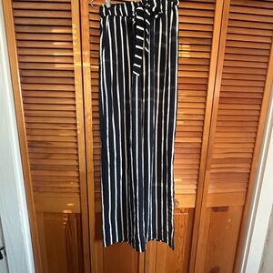 H&M Navy and White Striped Pants